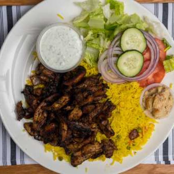 Beef and Chicken Shawarma Combo Platter
